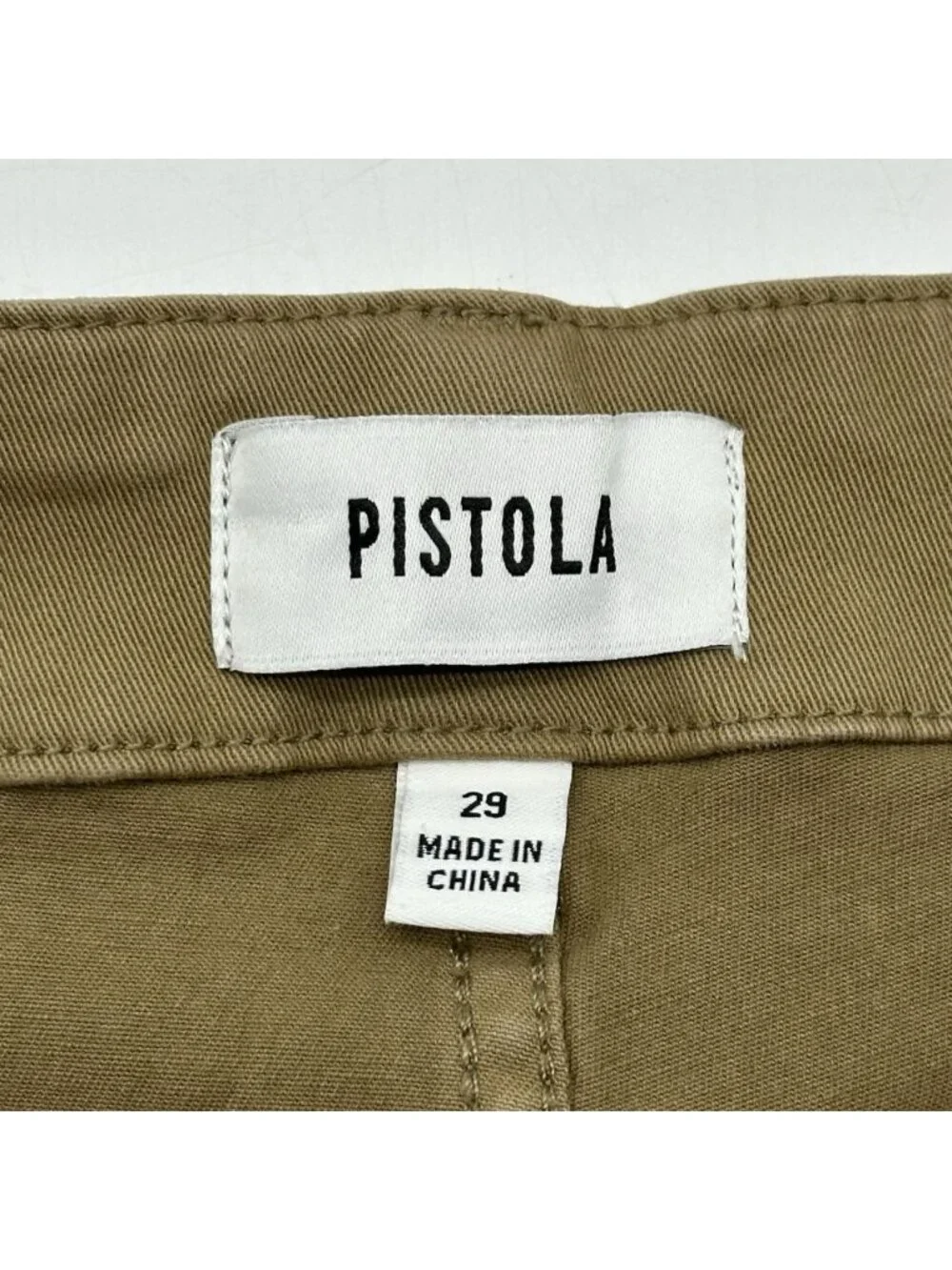 Pistola Women's Size 29 Khaki Stretch High Rise Wide Leg Cuffed Utility Pants - Picture 6 of 11